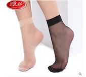 10双装 夏季水晶丝防勾透明隐形黑肉色袜子女薄款 浪莎女士短丝袜