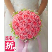 包邮 大束韩式新娘手捧花婚礼影楼婚纱拍照道具送新郎新娘胸花