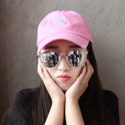 韩国原宿笑脸YOU鸭舌帽ulzzang卡通弯檐棒球