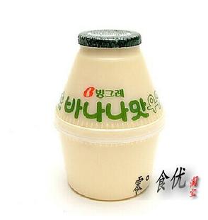 现货韩国进口牛奶饮料宾格瑞香蕉牛奶240ml冷藏派送
