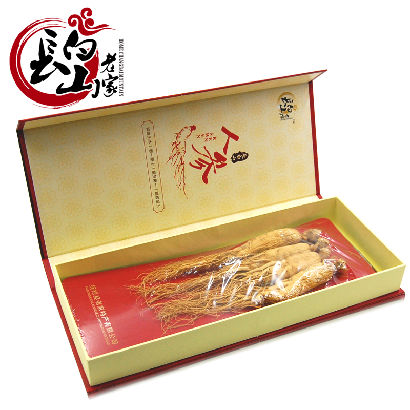 长白山老家人参东北特产长白山礼盒装白参生晒参泡酒全须人参100g