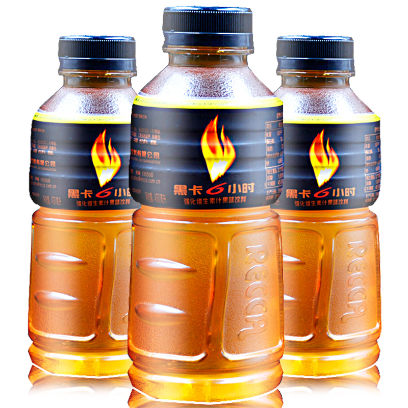黑卡6小时维生素能量运动功能咖啡饮料450ml*5瓶 什果