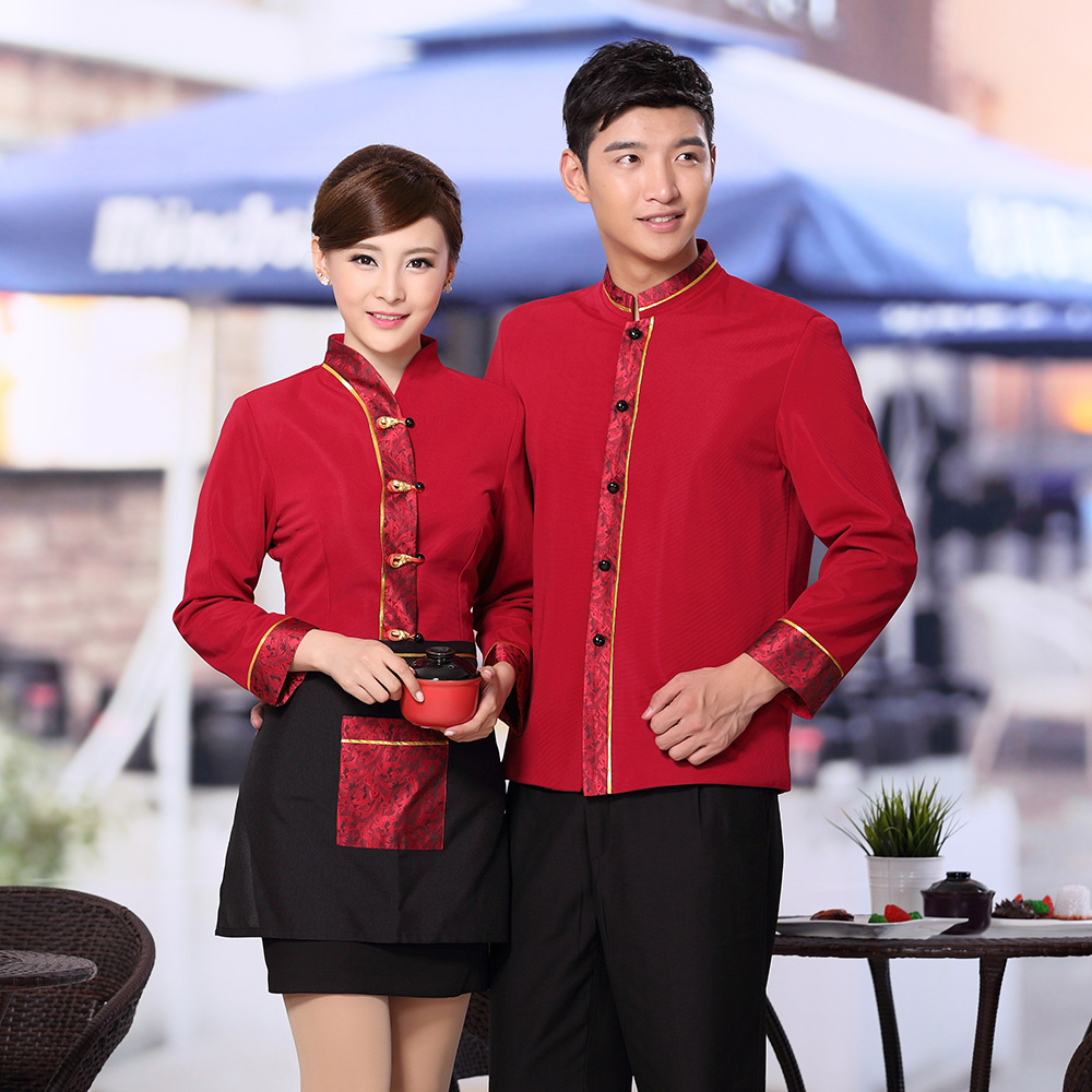 酒店工作服夏装女西餐厅服务员工作服短袖夏季餐饮饭店火锅店服装