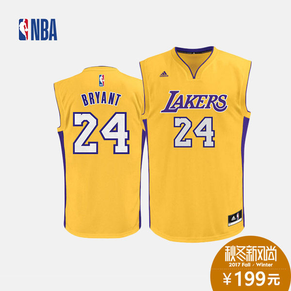 NBA童装球衣 阿迪达斯 湖人队科比 Replica青少年球衣 ADJS0019