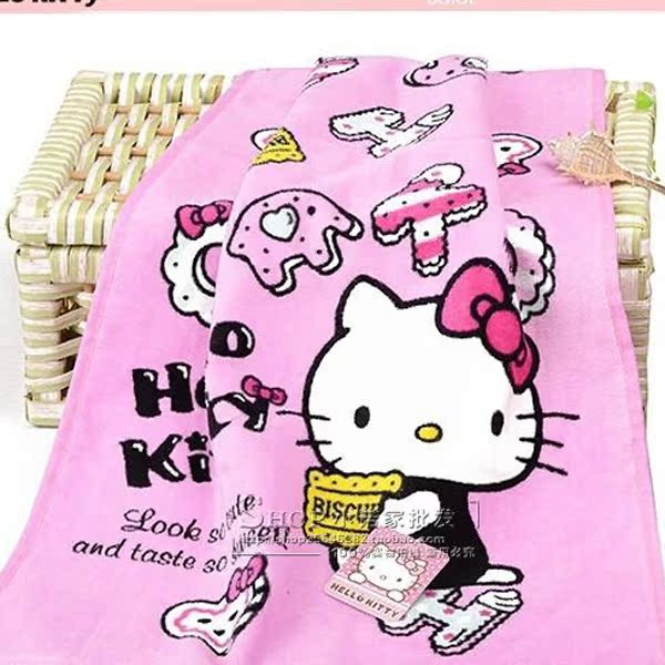 hellokitty毛巾纯棉时尚可爱卡通儿童小毛巾童巾全棉柔软情侣毛巾