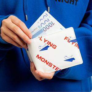 小怪兽系列原创皮革印花钱包