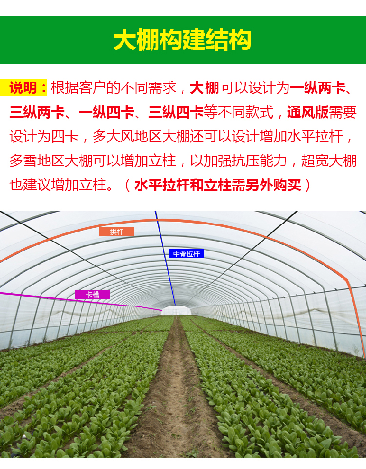 625/825型大棚骨架暖棚钢架大棚/蔬菜养殖大棚/连体大棚/花卉大棚