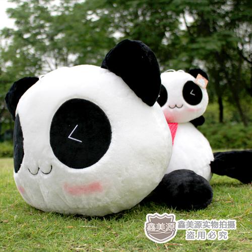 毛绒礼品 毛绒玩具莎莎熊猫公仔特大号趴趴熊猫娃娃抱枕靠枕生日