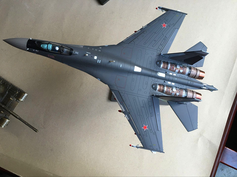 49厘米苏35合金飞机模型 su35战斗机模型 办公室摆件收藏品 1:48