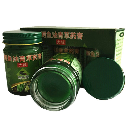 泰国代购原装正品鳄鱼油大城牌青草药膏烫伤扭伤防蚊虫叮咬止痒膏