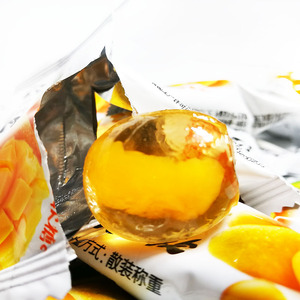 包邮 海南特产 品香园芒果夹心软糖500g 芒果味