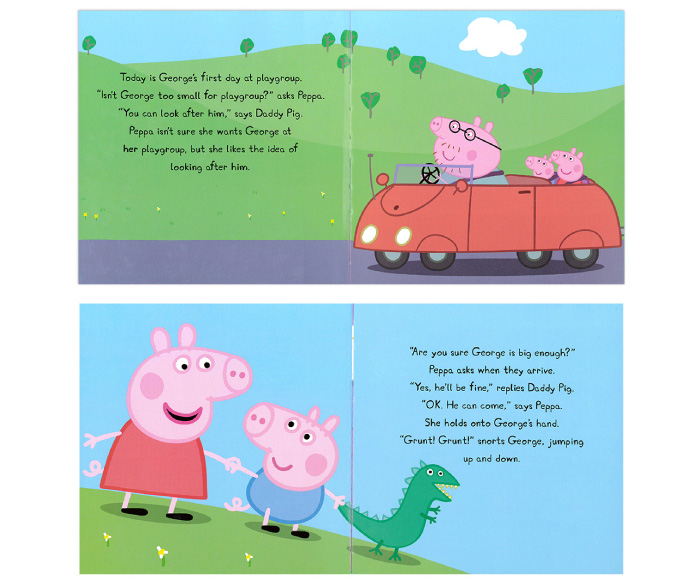 peppa pig george"s first day at playgroup粉红猪小妹 乔治在幼儿园