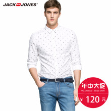衬衫 216105063 JackJones杰克琼斯丝合体男印花长袖 绫致时装