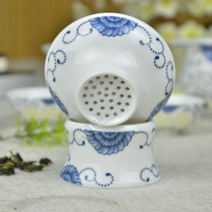 水晶玲珑陶瓷茶漏茶叶茶滤过滤器茶具滤网配件泡茶器陶瓷隔器功夫