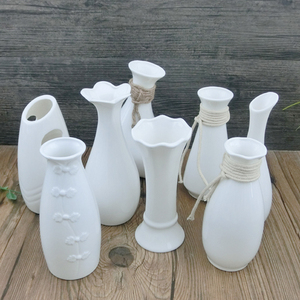 花瓶摆件 客厅插花台面陶瓷小花瓶 茶几花瓶 纯