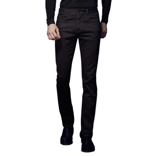 【G&G男士黑色休闲牛仔裤男百搭修身小脚加