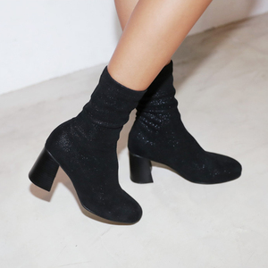 欧美真皮瘦腿弹力靴