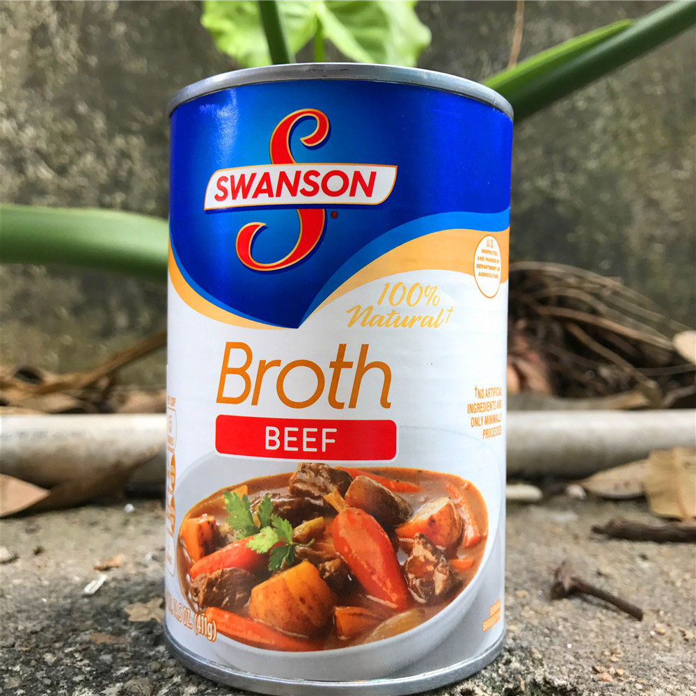 swanson beef broth美国进口史云生牛肉清汤罐头411g