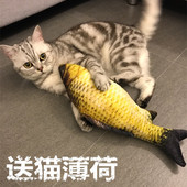 包邮 猫玩具猫薄荷逗猫玩具鱼猫抱枕草鱼宠物仿真毛绒猫咪鱼玩具