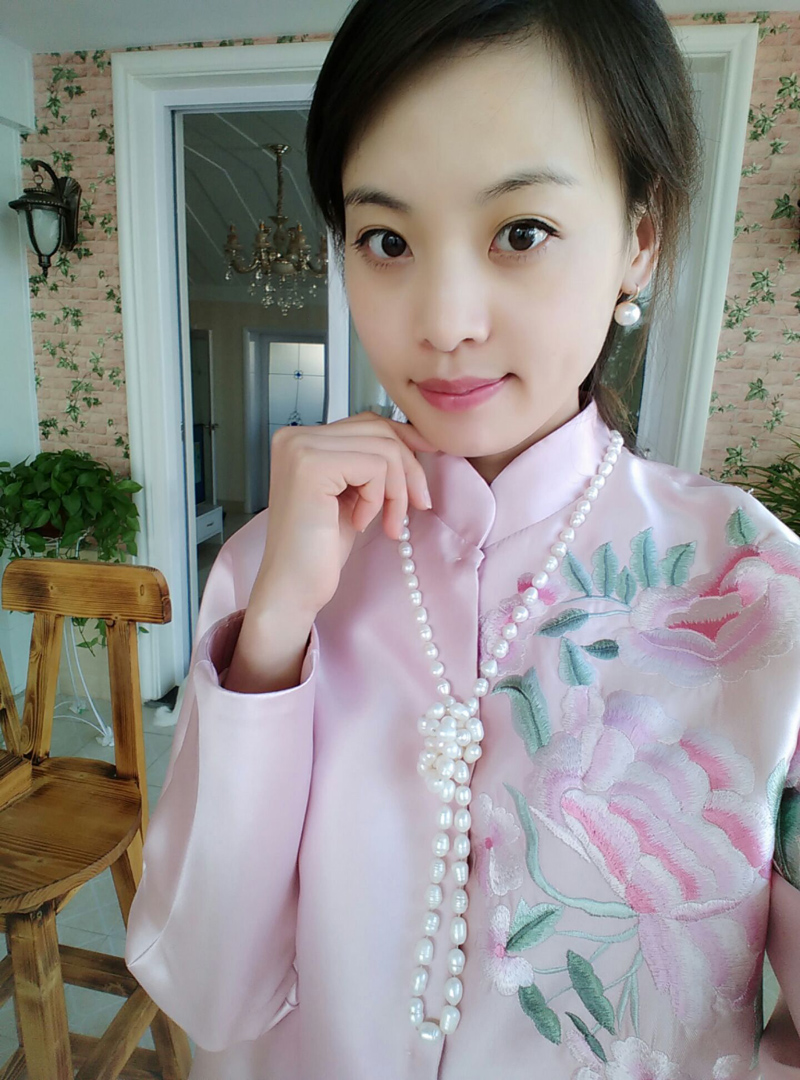 包邮 郭紫欣同款 翡翠绿牡丹花绣花民族风旗袍式女上衣外套吉祥斋
