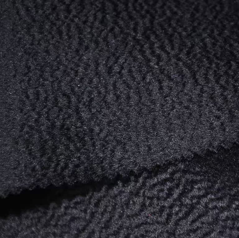 双面水波纹纯羊绒黑色 100%纯山羊绒 店铺担保代理