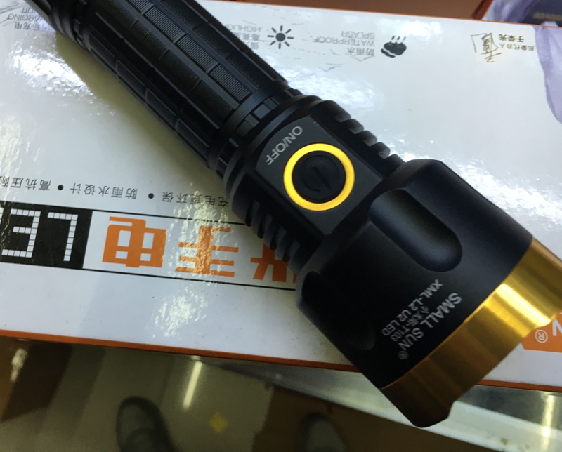 高品质小太阳锂电池铝合金户外强光手电筒t103充电远射可定制logo