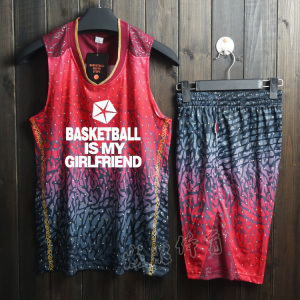 新款篮球服套装男 篮球服空白版DIY定制 比赛球