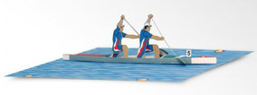 皮划艇3d纸模型diy划船体育运动比赛益智手工立体折纸