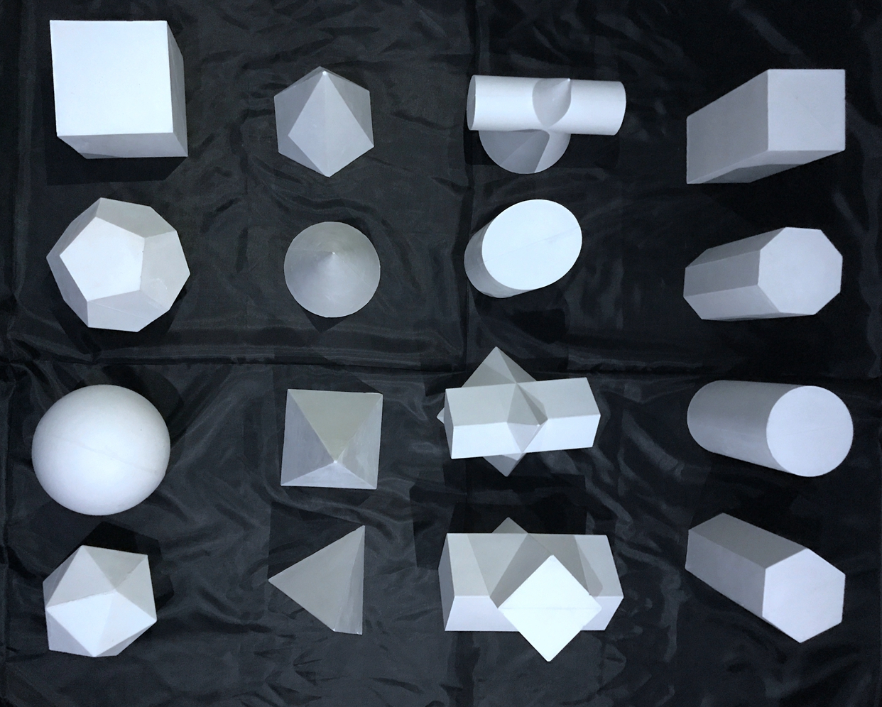 石膏几何体教具模型美术静物几何体单个摆件写生石膏教具几何型体
