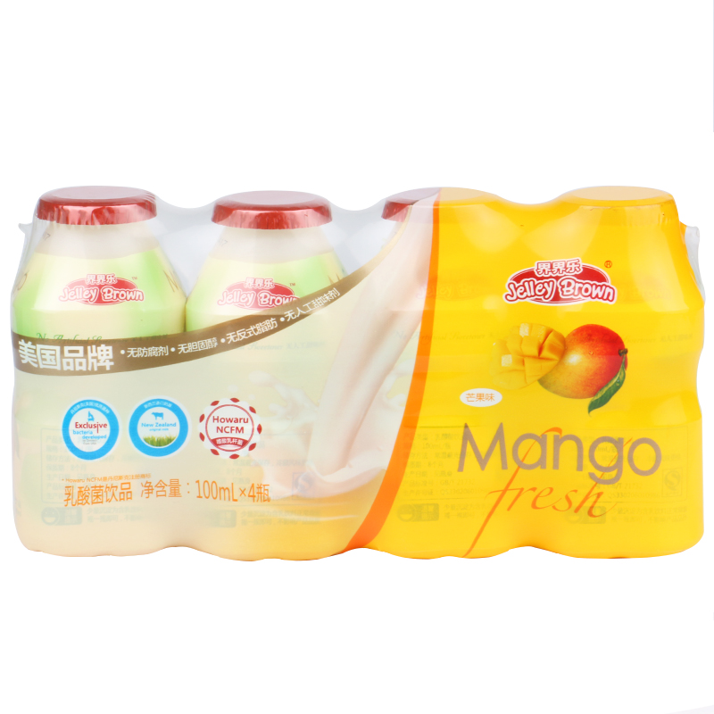 美国品牌 界界乐乳酸菌饮品酸奶芒果味含乳饮料 儿童水果饮料0319
