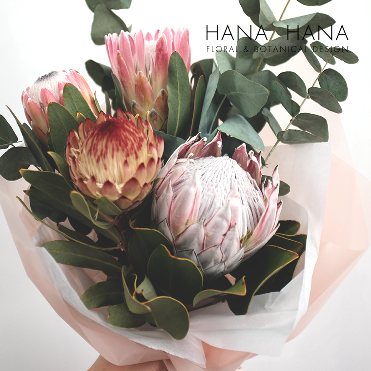 hana hana 杭州上海同城鲜花配送全国顺丰 进口帝王花花束公主花