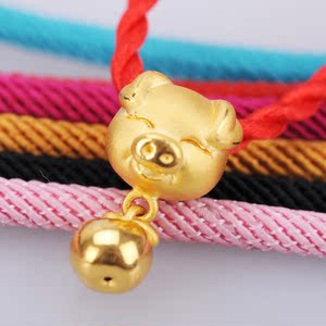 KYLIN LUCKY\/麒麟瑞祥黄金十二生肖猪吊坠苹