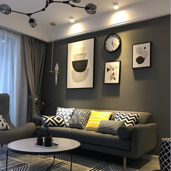 抽象画现代简约客厅装饰画个性创意几何图案北欧风格卧室壁画宜家