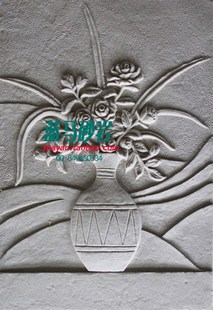 花瓶 上海龙章 砂岩浮雕 新中式花盆 家居酒店店面装饰花瓶-祥云花盆