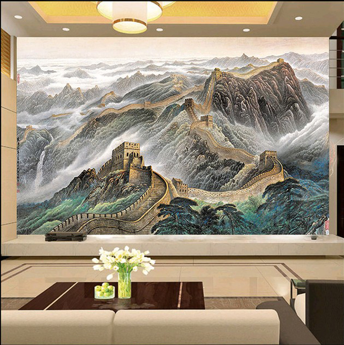 长城背景墙图片大全,长城板墙效果图,万里长城图(第2页)_大山谷图库