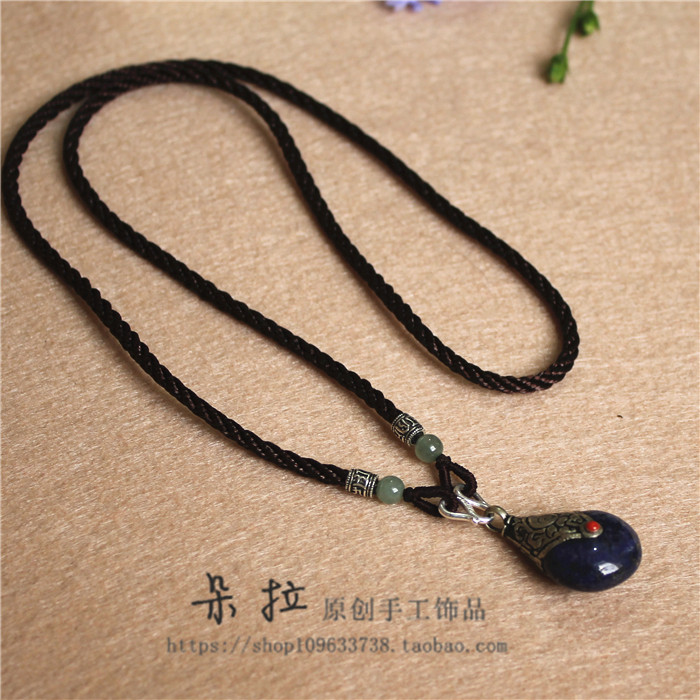 3mm项链吊坠绳挂绳玉绳s925纯银扣挂绳多功能挂绳配玉石蜜蜡翡翠