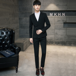 韩版个性青年西装两件套装