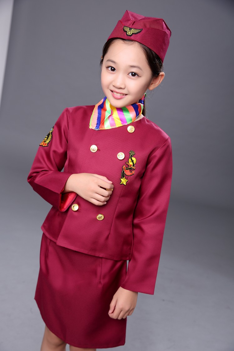 儿童小空姐空军空少服装男童飞行员制服男童少儿机长表演服摄影服