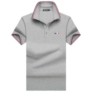 男士基本款纯色翻领短袖T恤