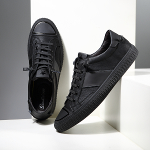 青年英伦黑色板鞋