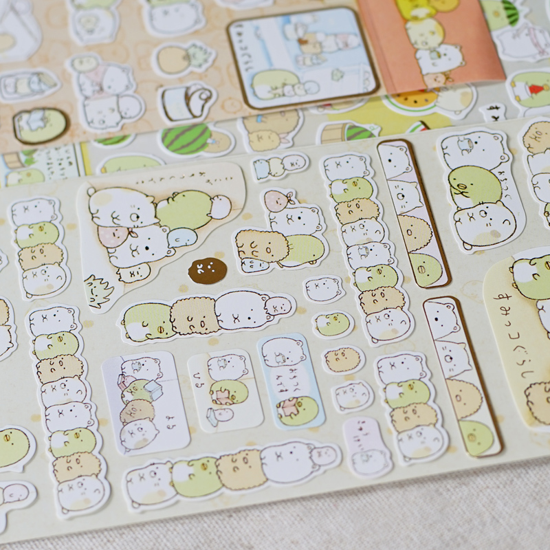 韩国创意文具可爱卡通小动物贴纸 可爱日记装饰贴diy工具手账贴纸