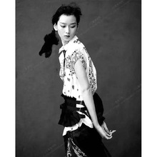 特 限时折扣朵朵船 小众设计 混纺棉印花 下摆打折 短袖 上衣亮色