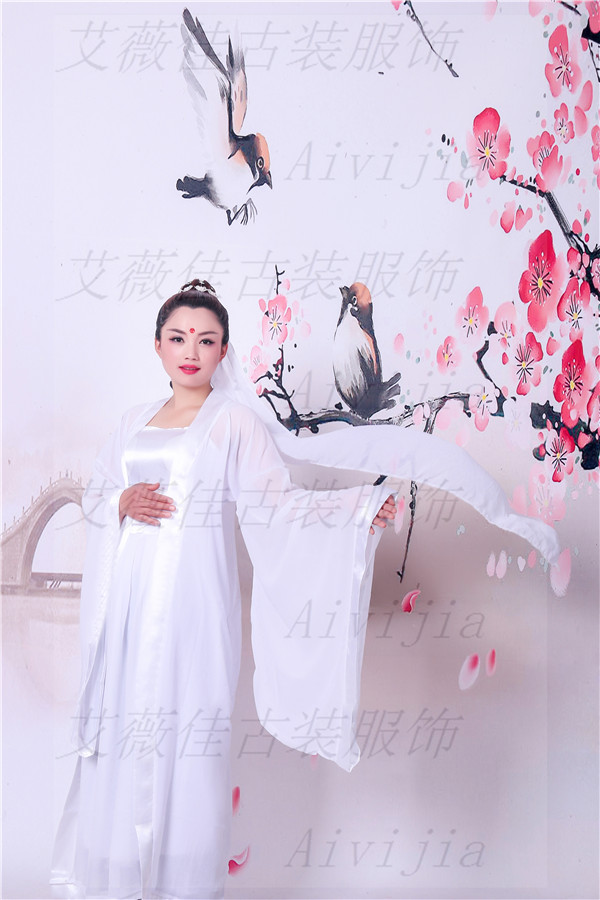 儿童成人观音菩萨演出服古装观世音表演演出服影视服装女道士服装