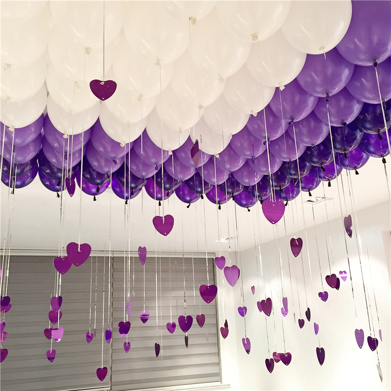结婚庆用品婚房布置生日派对装饰气球爱心形卡