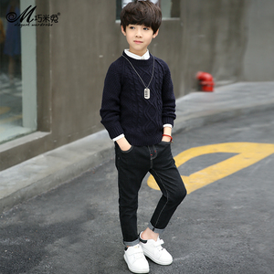 童装男童圆领毛衣针织衫