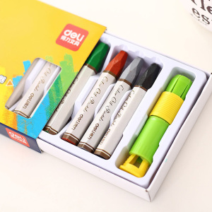 得力油画棒12色18色24色36色儿童彩色绘画涂鸦画画笔美术蜡笔画笔