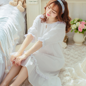 纯棉公主风睡裙