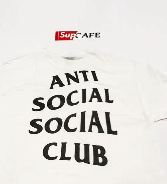 anti social social club 国内现货 背面大logo tee 短袖