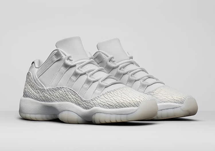 air jordan 11 low gs prm aj11 纯白 白银 白爆裂纹 897331 100