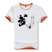 t恤练功训练衣服定制 武术协会标志专业成人儿童武术T恤带武字短袖